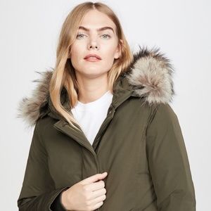 $850 Woolrich John Rich & Bros Luxury Arctic Parka Green XS Rare Goose